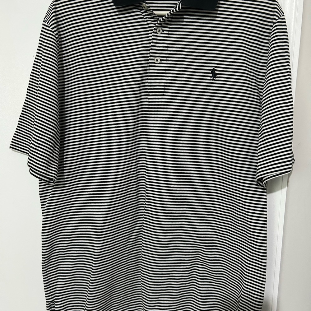 Polo by Ralph Lauren Black and White Striped Shirt